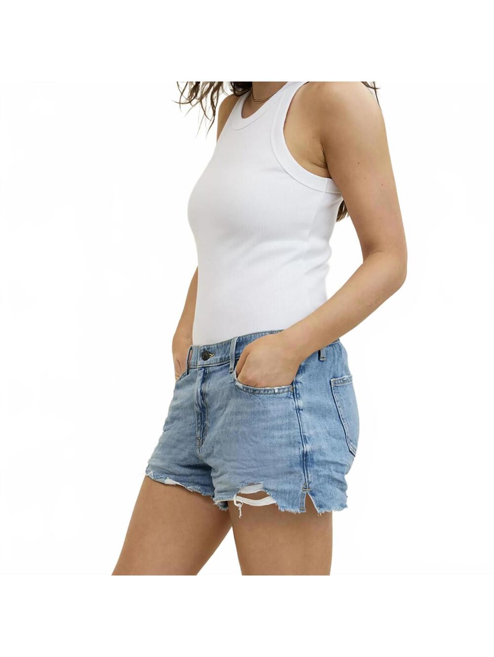 AE Aerie Daydream Distressed Denim Short American Eagle Casual Blue NWT XS